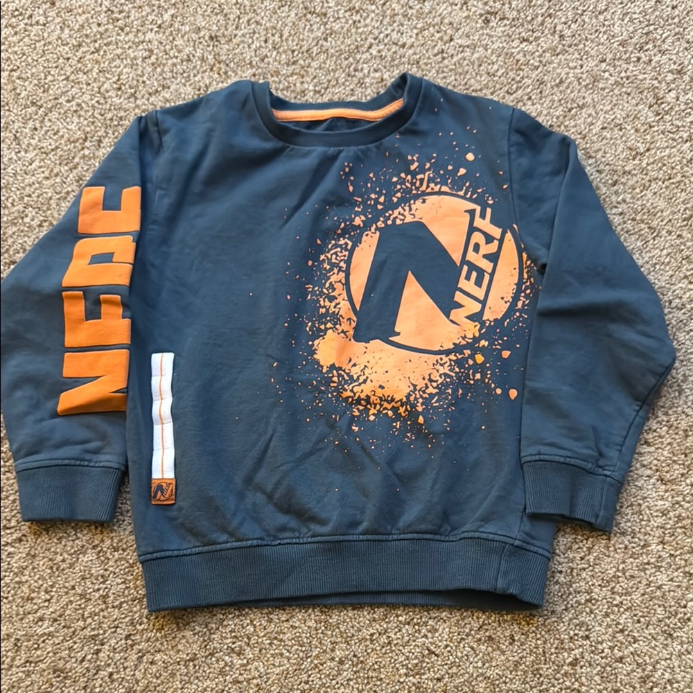 Nerf Blue and Orange Hoodie Vibrant Sweatshirt for Active Days